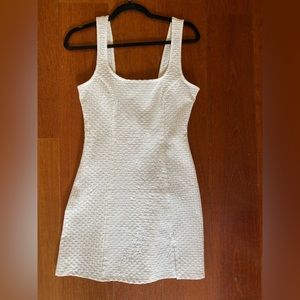 Urban outfitters white seersucker dress size medium fits small